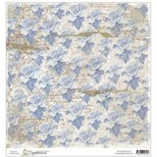 Бумага для скрапбукинга Vintage Blue Ink Roses 30*30 см от Magnolia