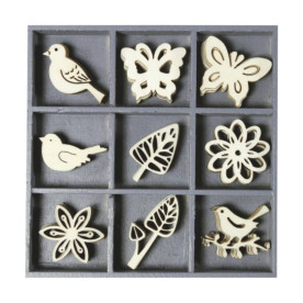 Набор мини-заготовок, Птички, 2х3 см, 9 шт, Knorr Prandell