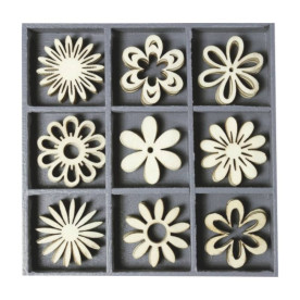 Набір міні-заготовок, Квіткове поле, розмір однієї фігурки 3х3 см, 9 шт, Knorr Prandell