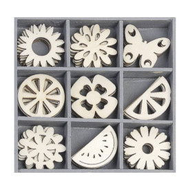 Набір міні-заготовок, Літній сад, розмір однієї фігурки 3х3 см, 9 шт, Knorr Prandell