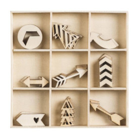 Набор мини-заготовок, Стрелки, размер одной фигурки 3х3 см, 9 шт, Knorr Prandell