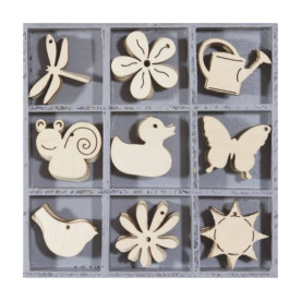 Набор мини-заготовок, Фауна, размер одной фигурки 3х3 см, 9 шт, Knorr Prandell