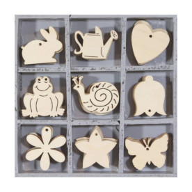 Набор мини-заготовок, Цветы и звери, 2х3 см, 9 шт, Knorr Prandell