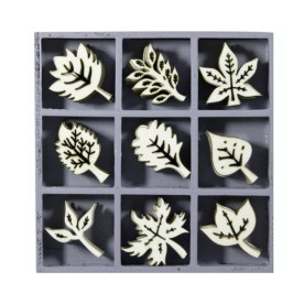 Набор мини-заготовок, Листочки, 2х3 см, 9 шт, Knorr Prandell