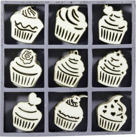 Набір міні-заготовок, Кекси, 10,5*10,5см, 9 шт, Knorr Prandell