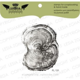 Акриловый штамп Срез дерева маленький, 4,6*5,9 см, Lesia Zgharda