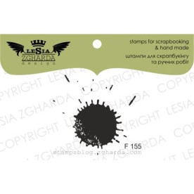 Акриловый штамп Клякса большая, 3,5*3,4 см, Lesia Zgharda