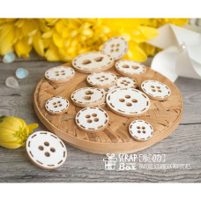Чіпборд набір Пуговки, 25 * 15 мм від Scrapbox