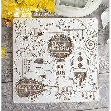 Чіпборд дитячий набір Magic Sky, 146 * 143 мм від Scrapbox