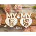 Чіпборд два сердечка з написом "My Love", 35 * 40 мм від Scrapbox