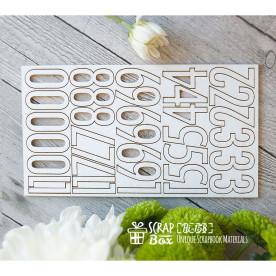 Чіпборд набір цифр 30 шт від Scrapbox