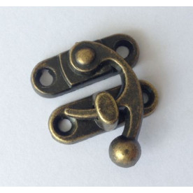 Замок декоративный старая латунь, 33*29 мм