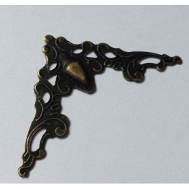 Уголок металлический старая латунь, 1 шт,  40х40мм