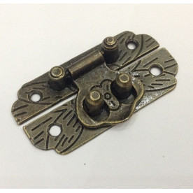 Замок декоративный старая латунь,48*25 мм