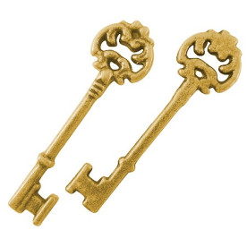 Металева підвіска "Ключик" 9х30 мм, 5 шт.