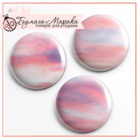 Набір значків-фішок "Хмари", 3 шт, 2,5 см