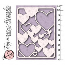 Чіпборд картка Project Life "Сердечка", 7,3 * 10 см 