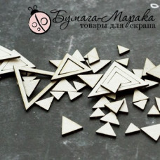 Чіпборд набір "Конфетті Трикутники" №2, 75 шт, 0,6 до 1,5 см