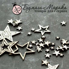 Чіпборд набір "Конфетті Зірочки" №2, 10 * 15 см