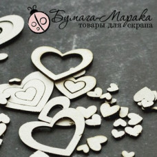 Чіпборд набір "Конфетті Серця" №2, 10 * 15 см 