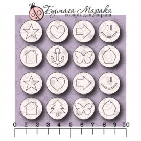 Чипборд набор "Бинго-фишки" №1, 10*10 см, 32 шт