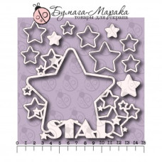 Чіпборд Рамка "Star", 14 * 11 см, 21 шт