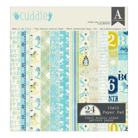 Набор бумаги Cuddle Boy, 30*30 см , 12 листов от Authentique Paper