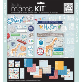 Набір паперу Cool Baby Boy, 30 * 30 см, 12 аркушів + наклейки від Me & My Big Ideas