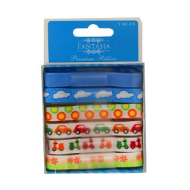 Набор репсовых лент "Детские Приключения", 6 шт по 1 м, Fantasia
