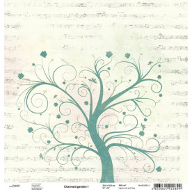 Аркуш паперу для скрапбукінгу "Charmed garden1", 30 * 30 см від ROSA