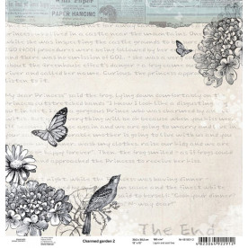 Аркуш паперу для скрапбукінгу "Charmed garden2", 30 * 30 см від ROSA