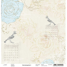 Лист бумаги для скрапбукинга "Charmed garden3", 30*30 см от ROSA