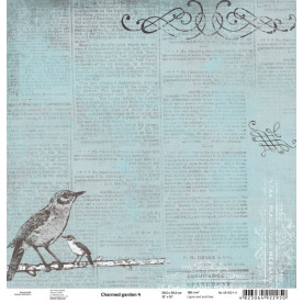 Аркуш паперу для скрапбукінгу "Charmed garden4", 30 * 30 см від ROSA