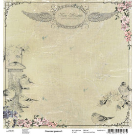 Лист бумаги для скрапбукинга "Charmed garden5", 30*30 см от ROSA