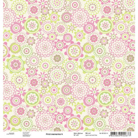 Аркуш паперу для скрапбукінгу "First memories4", 30 * 30 см від ROSA