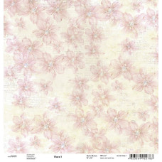 Аркуш паперу для скрапбукінгу "Flora 1", 30 * 30 см від ROSA