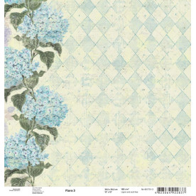 Лист бумаги для скрапбукинга "Flora 3", 30*30 см от ROSA