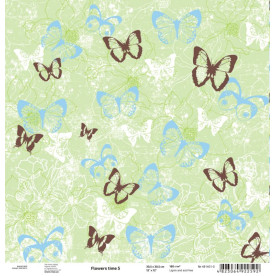 Аркуш паперу для скрапбукінгу "Flowers time 5", 30 * 30 см від ROSA