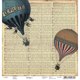 Лист бумаги для скрапбукинга "Heritage 2", 30*30 см от ROSA