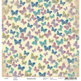 Аркуш паперу для скрапбукінгу "Romantic time 1", 30 * 30 см від ROSA