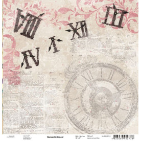 Аркуш паперу для скрапбукінгу "Romantic time 2", 30 * 30 см від ROSA