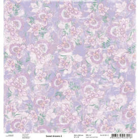 Аркуш паперу для скрапбукінгу "Sweet dreams2", 30 * 30 см від ROSA