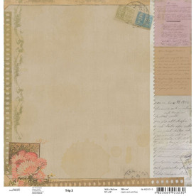 Лист бумаги для скрапбукинга "Trip3", 30*30 см от ROSA