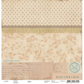 Аркуш паперу для скрапбукінгу "Trip4", 30 * 30 см від ROSA