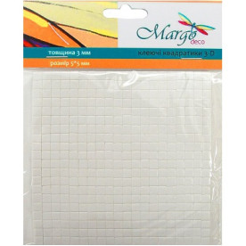 Клеючі квадратики 3-D двосторонні 5х5х3мм від ROSA Talent