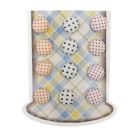 Набор пуговиц на клеевой основе "Горошек", 16 мм, 12 шт от ROSA Talent