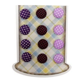 Набір ґудзиків на клейовий основі "Горошок" фіолетовий, 12 шт від ROSA