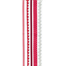 Набор лент на клеевой основе "Красный Мак", 5 шт по 30,5 см от ROSA