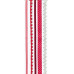 Набор лент на клеевой основе "Красный Мак", 5 шт по 30,5 см от ROSA
