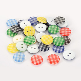 Набор пластиковых пуговиц "Клеточка" 10 штук, 13*3 мм, 2 отверстия